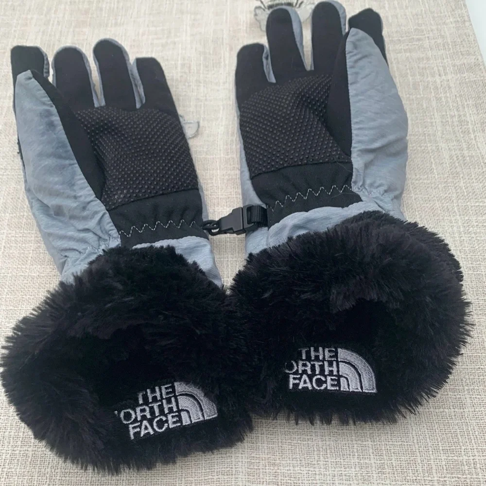 The North Face Kids Mittens - Gray and Black